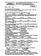 Đề thi thử THPT Quốc gia lần 1 môn Hóa học năm 2017 - Mã đề 004 - Trường THPT Lao Bảo